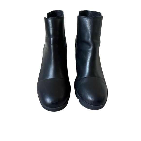 SOREL Joan Uptown Zip Wedge Leather Boots size 11 Black - Picture 12 of 12